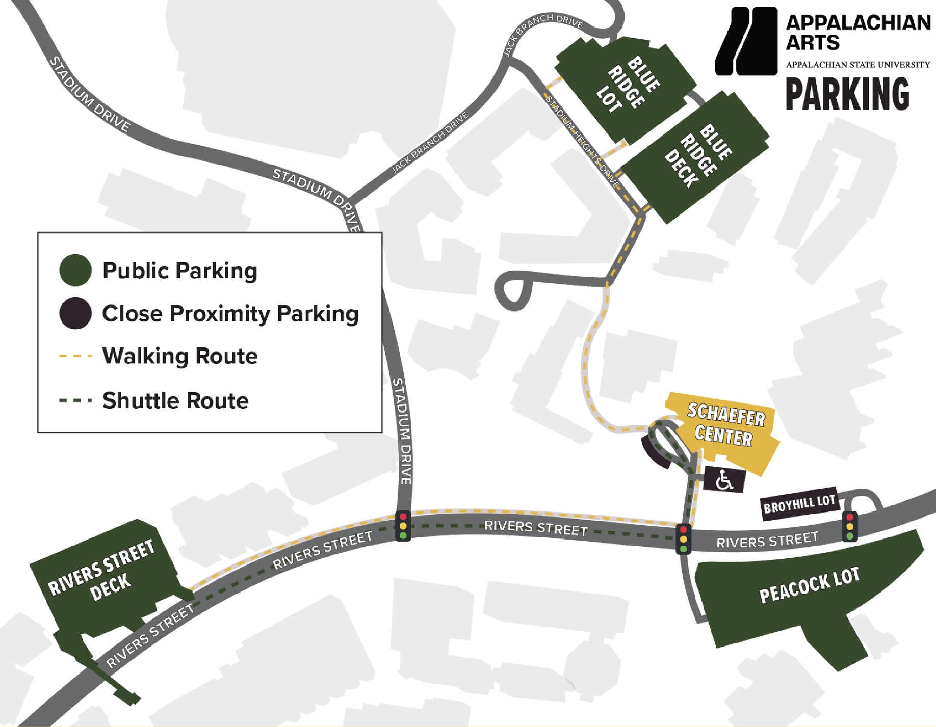 Schaefer Center parking map