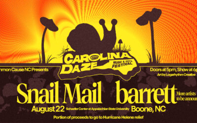CarolinaDaze event graphic announcing Snail Mail and barrett