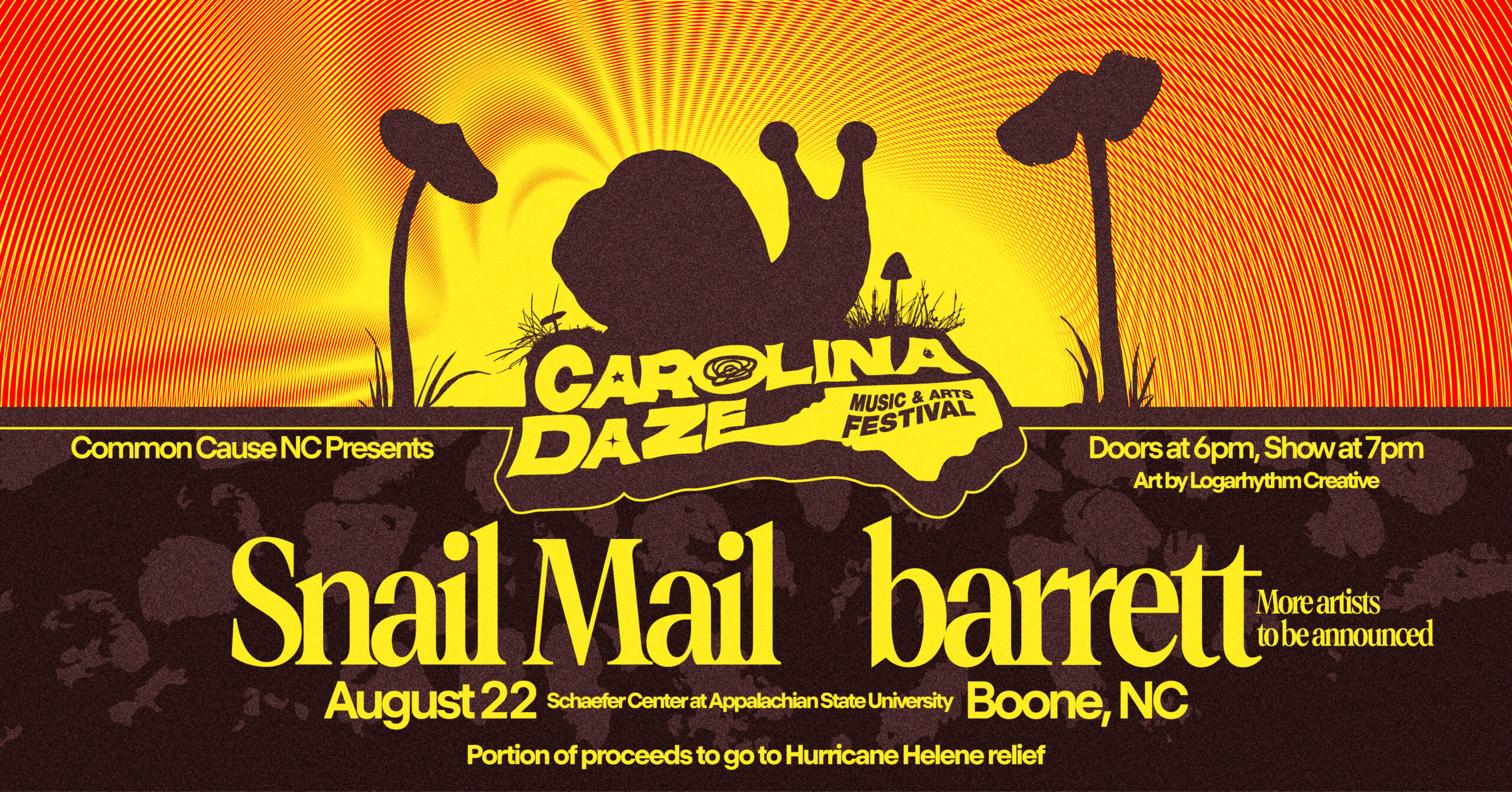 CarolinaDaze event graphic announcing Snail Mail and barrett